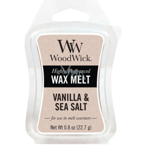 WoodWick Vanille & Meersalz - Vanille und Meersalz duftendes Wachs für Aromalampe 22,7 g