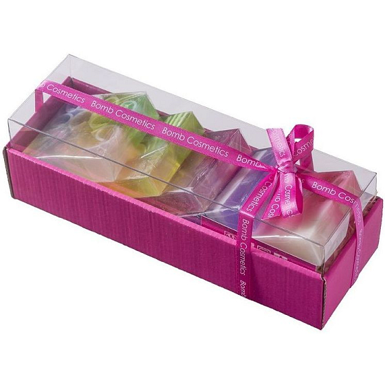 Bomb Cosmetics Crazy Cupid Soap 100 g + Miss Violet Soap 100 g + Summer Cherry Soap 100 g + Free Spirit Soap 100 g + Adventure in Paradise 100 g, Geschenkseifen-Set