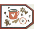 Nekupto Weihnachtsgeschenkkarten Becher 5,5 x 7,5 cm 6 Stück