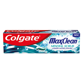 Colgate Max Clean Mineral Scrub Gel-Zahnpasta für frischen Atem 75 ml
