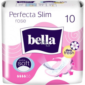 Bella Perfecta Slim Rose ultradünne Damenbinden mit Flügeln 10 Stück