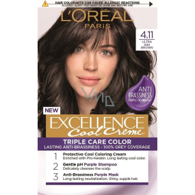 Loreal Paris Excellence Coole Creme Haarfarbe 4.11 Ultra aschbraun