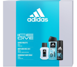 Adidas Ice Dive Eau de Toilette 50 ml + Deodorant Spray 150 ml + Duschgel 250 ml, Geschenkset für Männer