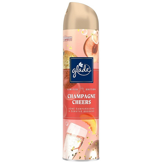 Glade Champagne Cheers mit dem Duft von Champagner und frischem Pfirsich Lufterfrischer Spray 300 ml