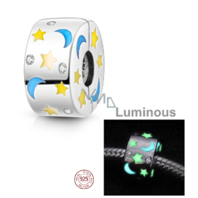 Charms Sterling Silber 925 Luminous - Sternbild, Stopper, Clip Bead für Schildarmband Charms Sterling Silber 925 Luminous - Sternbild, Stopper, Clip Bead für Schildarmband