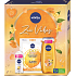 Nivea Zen Vibes Q10 Energy textile Gesichtsmaske 1 Stück + Zen Vibes Duschgel 250 ml + Zen Vibes Antitranspirant Roll-on 50 ml, Kosmetikset für Frauen