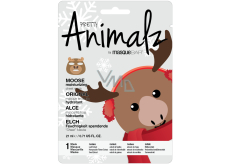 MasqueBar Pretty Animalz Christmas Moose Textile Feuchtigkeitsspendende Gesichtsmaske 21 ml