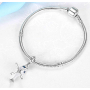 Charm Sterling Silber 925 Hubschrauber, Reise-Armband-Anhänger