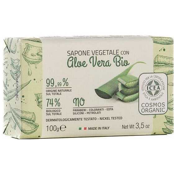 Iteritalia Bio Aloe Vera natürliche Toilettenseife 100 g