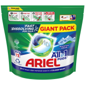Ariel All in 1 Pods Mountain Spring Gelkapseln zum Waschen von Weiß- und Buntwäsche 72 Stück