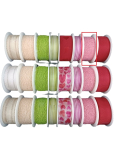 Nekupto Stoffband Rosa Spinnennetz 2,5 m x 25 mm