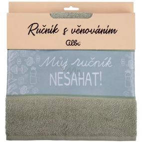 Albi Geschenkhandtuch - Mein Handtuch, nicht anfassen! grün 50 x 90 cm