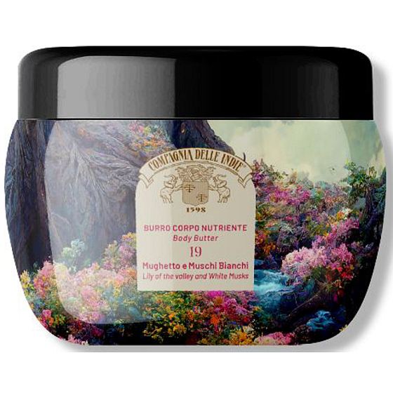 Compagnia Delle Indie 19 Maiglöckchen und weißer Moschus parfümierte nährende Körperbutter 250 ml