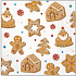 Papierservietten 3-lagig 33 x 33 cm 20 Stück Weihnachtsplätzchen