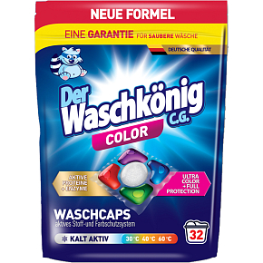 WaschKönig Kapseln zum Waschen Color 32Stk 608g WaschKönig Kapseln zum Waschen Color 32Stk 608g