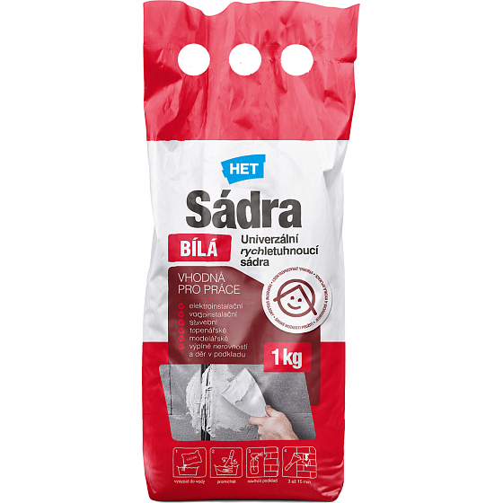 HET Gips weiß, 1 kg