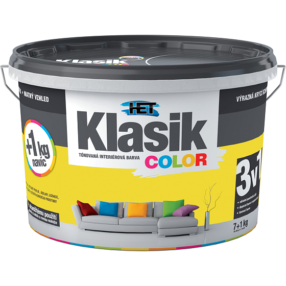 Het Klasik Color Malerfarbe, 0618 sattgelb, 7+1 kg