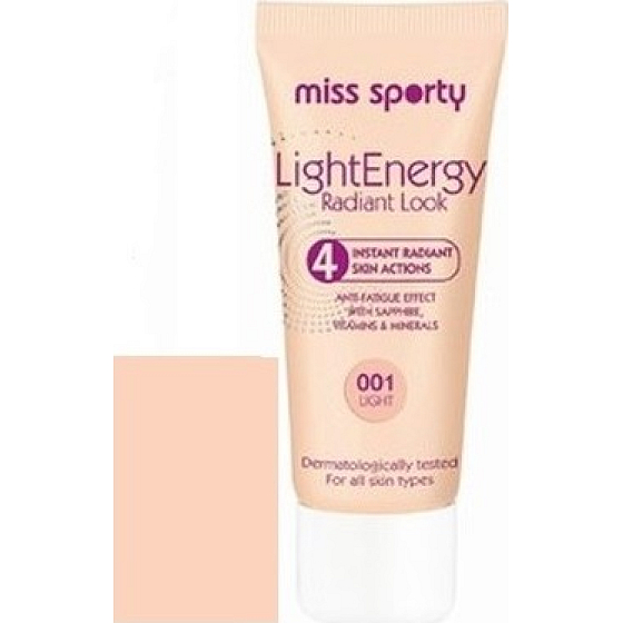 Miss Sports Light Energy Make-up, das 001 für normal trockene Haut strahlt