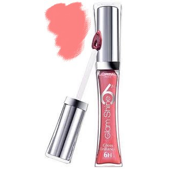 Loreal Glam Shine 6H Volumizer Lipgloss 110 Pfirsich mit Suchtfaktor 6 ml