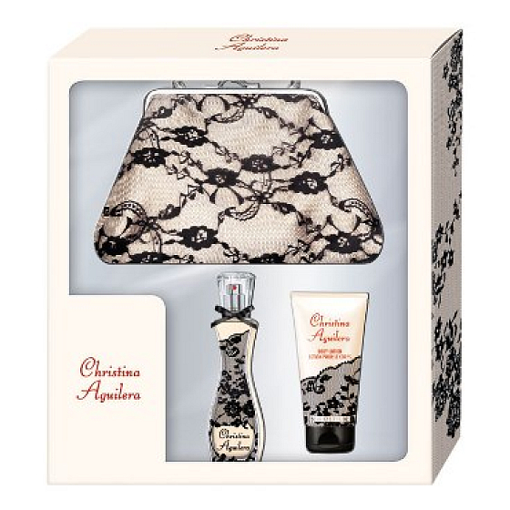 Christina Aguilera parfümiertes Wasser für Frauen 30 ml + Körperlotion 50 ml + Beutel, Geschenkset