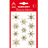 Arch Holographische dekorative Weihnachtsaufkleber mit Glitzer 708-GG Silber-Gold 8,5 x 12,5 cm