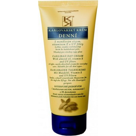 Karlovy Vary Creme mit Mandelöl, Vitamin E und UV Filtrida täglich 80 ml