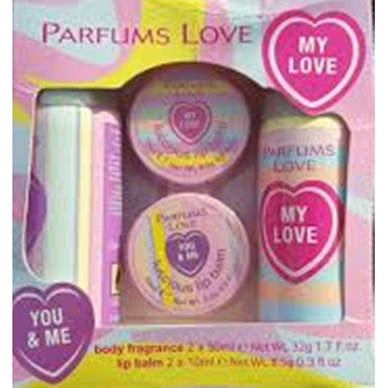 Parfums Love Glossy Girl BS 2x 50 ml + Lippenbalsam 2 x 10 ml Mädchenkassette