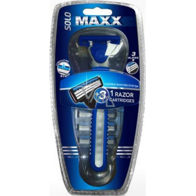 Solo Maxx Rasiermesser für Männer 1 Stück + Ersatzkopf 3 Stück