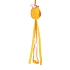 Holzhenne mit Schleifenhöhe 80 cm orange 1 Stück