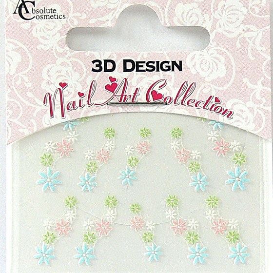 Absolute Cosmetics Nail Art 3D Nagelaufkleber 24911 1 Blatt