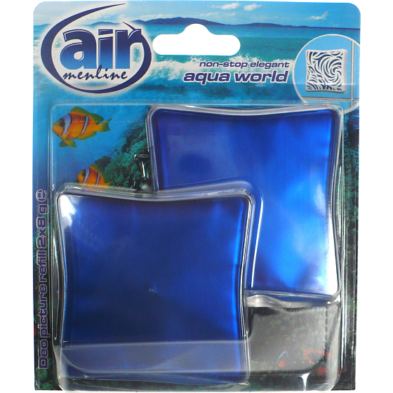 Air Menline Deo Bild Non Stop Elegante Aqua World Gel Lufterfrischer Nachfüllung 2 x 8 g