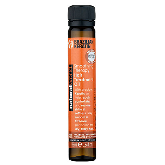 Natural World Brazilian Keratin Smoothing Therapy Haarbehandlungsöl 25 ml regenerierendes Haaröl