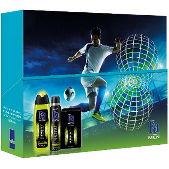 Fa Men Energy Boost Duschgel 250 ml + Antitranspirant Deodorant Spray 150 ml + Aftershave 100 ml, Kosmetikset