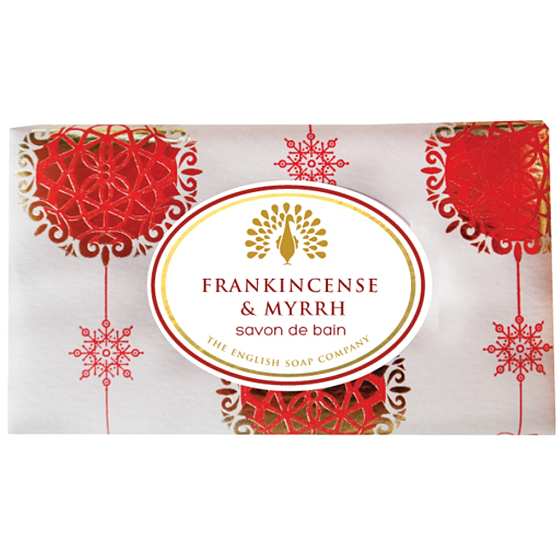 Englische Seife Weihrauch und Myrte natürliche parfümierte Seife mit Sheabutter 190 g