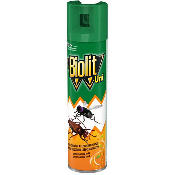 Biolit Uni gegen fliegende und kriechende Insekten mit dem Geruch von Orangenspray 400 ml