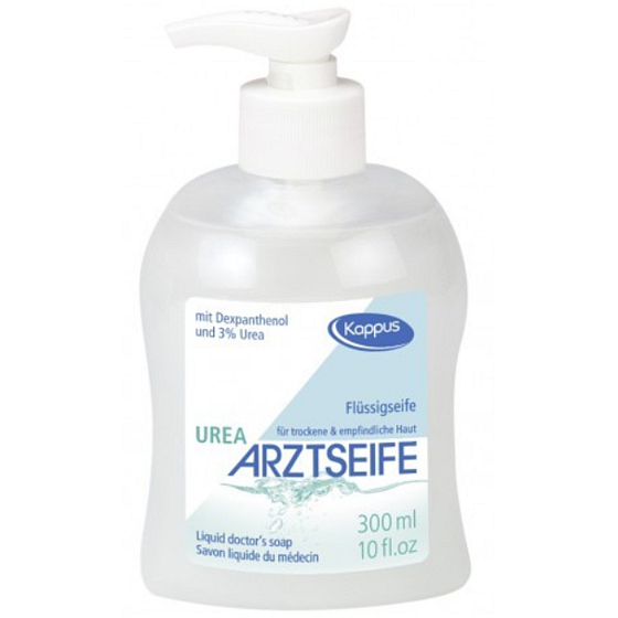 Kappus Harnstoff medizinische Flüssigseife ohne Parfüm und Farbstoffe für allergische Haut 300 ml