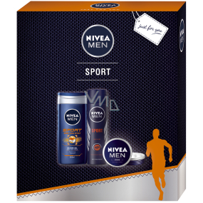 Nivea Men Sport Antitranspirant Spray für Männer 150 ml + Men Sport Duschgel 250 ml + Men Creme Creme 30 ml, Kosmetikset