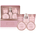 Baylis & Harding Jojoba-, Vanille- und Mandelöl-Körperspray 100 ml + Körperbutter 100 ml + Badesalz 100 g + Duschcreme 50 ml + Waschgel 50 ml + Schmuckschatulle, Kosmetikset