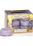Yankee Candle Lemon Lavender - Teelicht mit Zitronen- und Lavendelduft 12 x 9,8 g