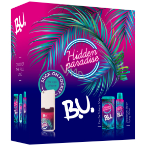 BU Hidden Paradise Eau de Toilette für Frauen 50 ml + Deodorant Spray 150 ml + Handy-Aufkleber, Geschenkset
