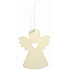 Hängender Engel aus Holz weiß 8 cm