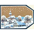 Nekupto Weihnachtsgeschenkkarten Snowy Kirche und Häuser 5,5 x 7,5 cm 6 Stück