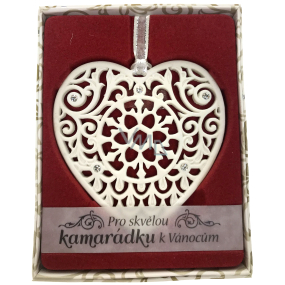 Albi Weihnachtsverzierung mit Swarovski-Kristallen zum Aufhängen mit einer Beschreibung - Für einen tollen Freund zu Weihnachten ca. 7 x 8 cm