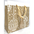 Degen Geschenk Papiertüte 17 x 17 x 9 cm Weihnachten Hellbraun mit weißen Flaschen CD LUX klein