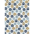 Ditipo Geschenkpapier 70 x 200 cm Weiß, Blau und Gold Ornamente