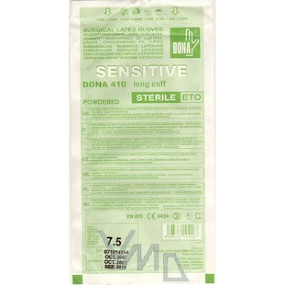 Dona Sensitive Sterile R Einweghandschuhe aus Latex, Größe 7, 1 Paar