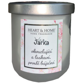 Heart & Home Frische Leinen Soja-Duftkerze mit Jarkas Namen 110 g