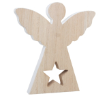 Engel mit Stern aus Holz 20 cm 1 Stück