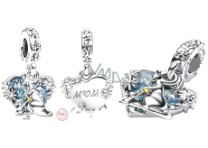 Sterling Silber 925 Disney Winnie the Pooh, Känguru + Känguru Mama, Familienarmband Anhänger