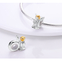 Charme Sterling Silber 925 Betender Engel Perle auf Armband Symbol